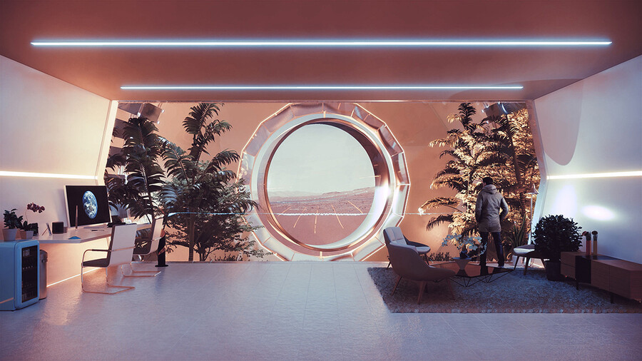 Жилой отсек первого колониста Марса