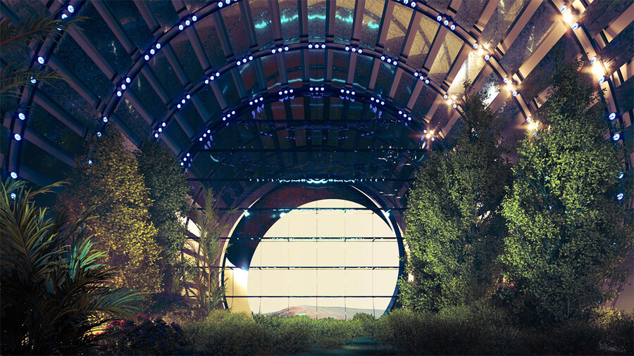 Внутренне пространно зеленых террас города «Nüwa – Нюйва»