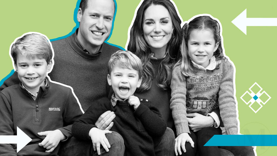 Кембриджские дети с родителями