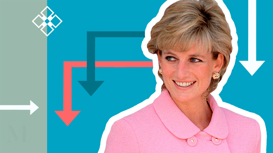 Принцесса Диана в розовом