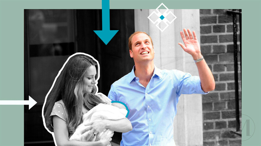 Кейт и Уильям в день рождения сына Джорджа