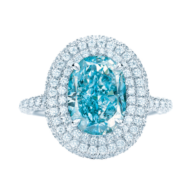 Кольцо Tiffany начала XX века с трехкаратным голубым бриллиантом