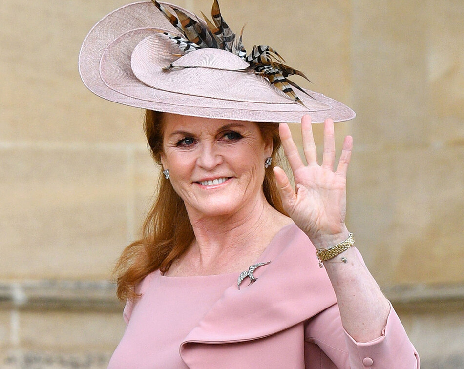 Сара Фергюсон, герцогиня Йоркская, во время свадьбы леди Габриэллы Виндзор и мистера Томаса Кингстона в часовне Святого Георгия 18 мая 2019 года в Виндзоре, Англия