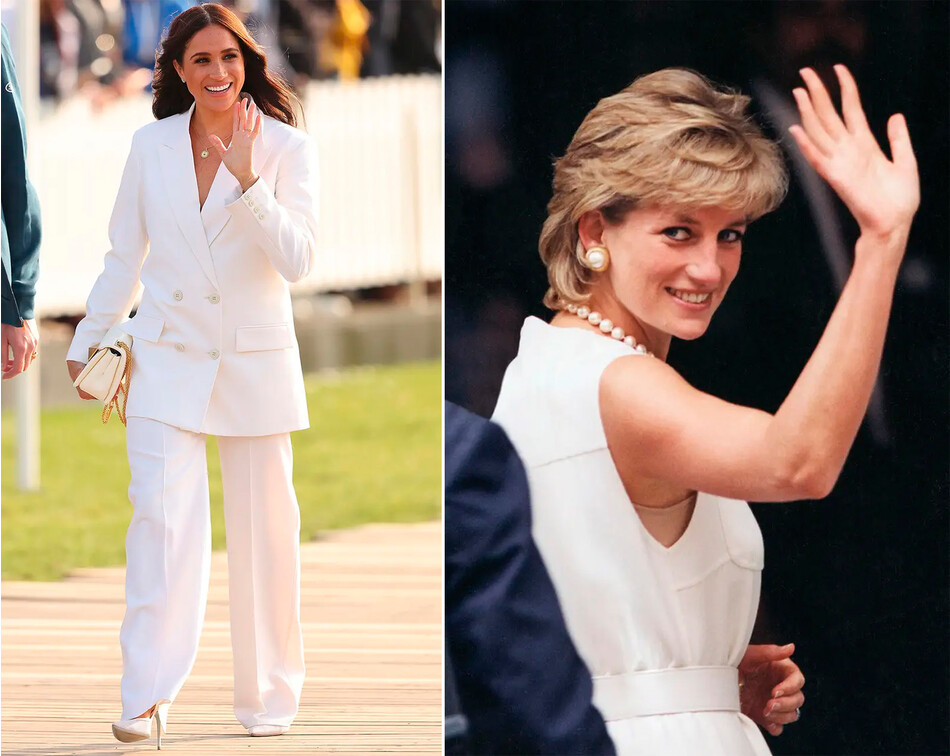 Меган, герцогиня Сассекская копирует поведение принцессы Дианы во время приветствия участников Invictus Games и членов их семей 2022 года в Гааге, Нидерланды