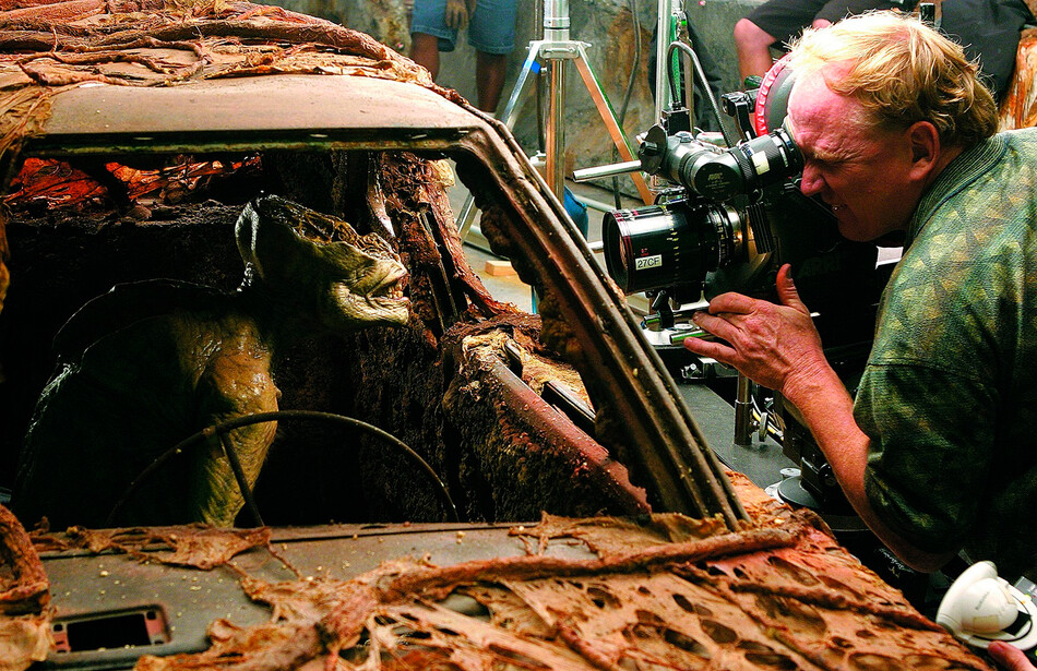 Кадр со съёмок фильма «Константин: Повелитель тьмы», 2005 г.