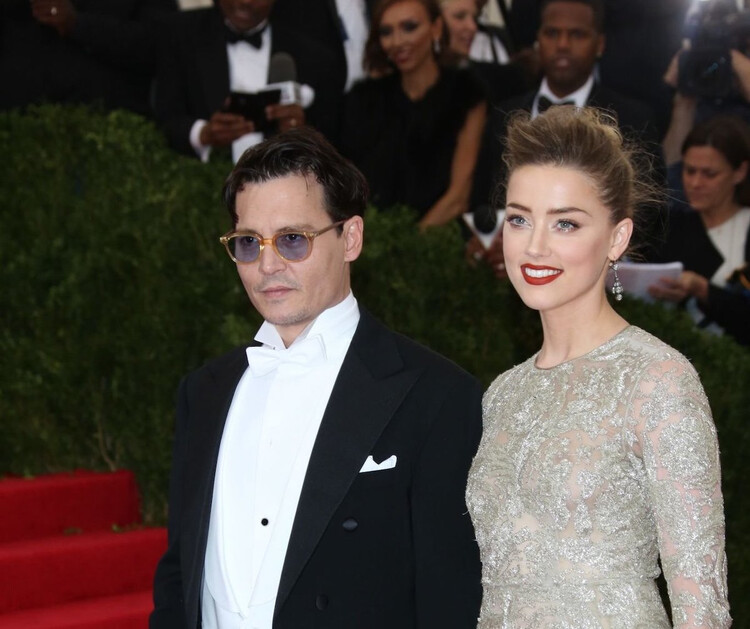 Джонни Депп и Эмбер Хёрд на ежегодном балу Met Gala, 2014