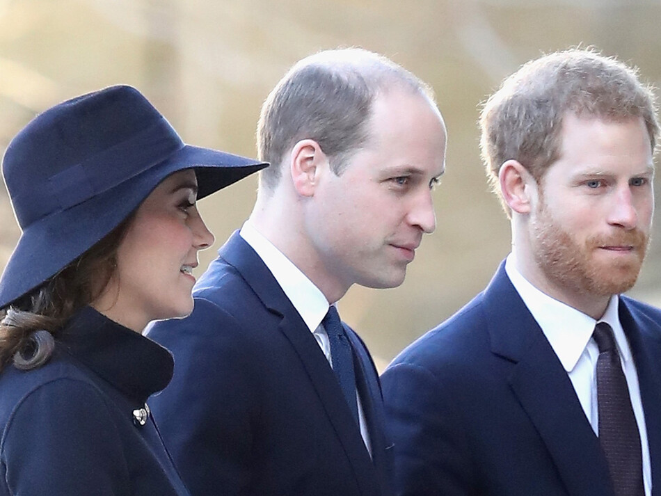  Кейт Миддлтон, принц Уильям и принц Гарри