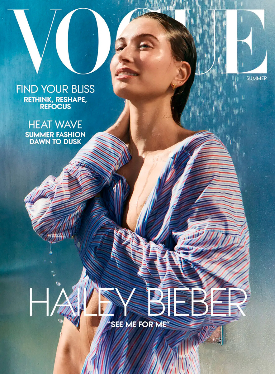 Хейли Бибер на обложке Vogue