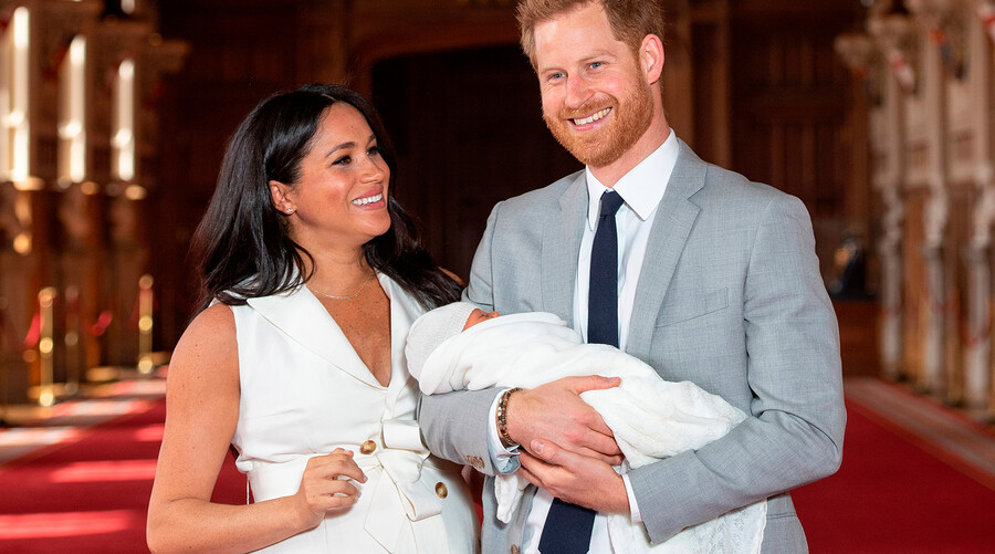 Меган Маркл и принц Гарри с сыном Арчи