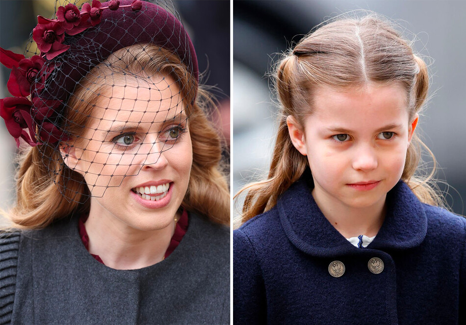 Как принцесса Беатрис поддержала Шарлотту на памятной службе в честь принца Филиппа
