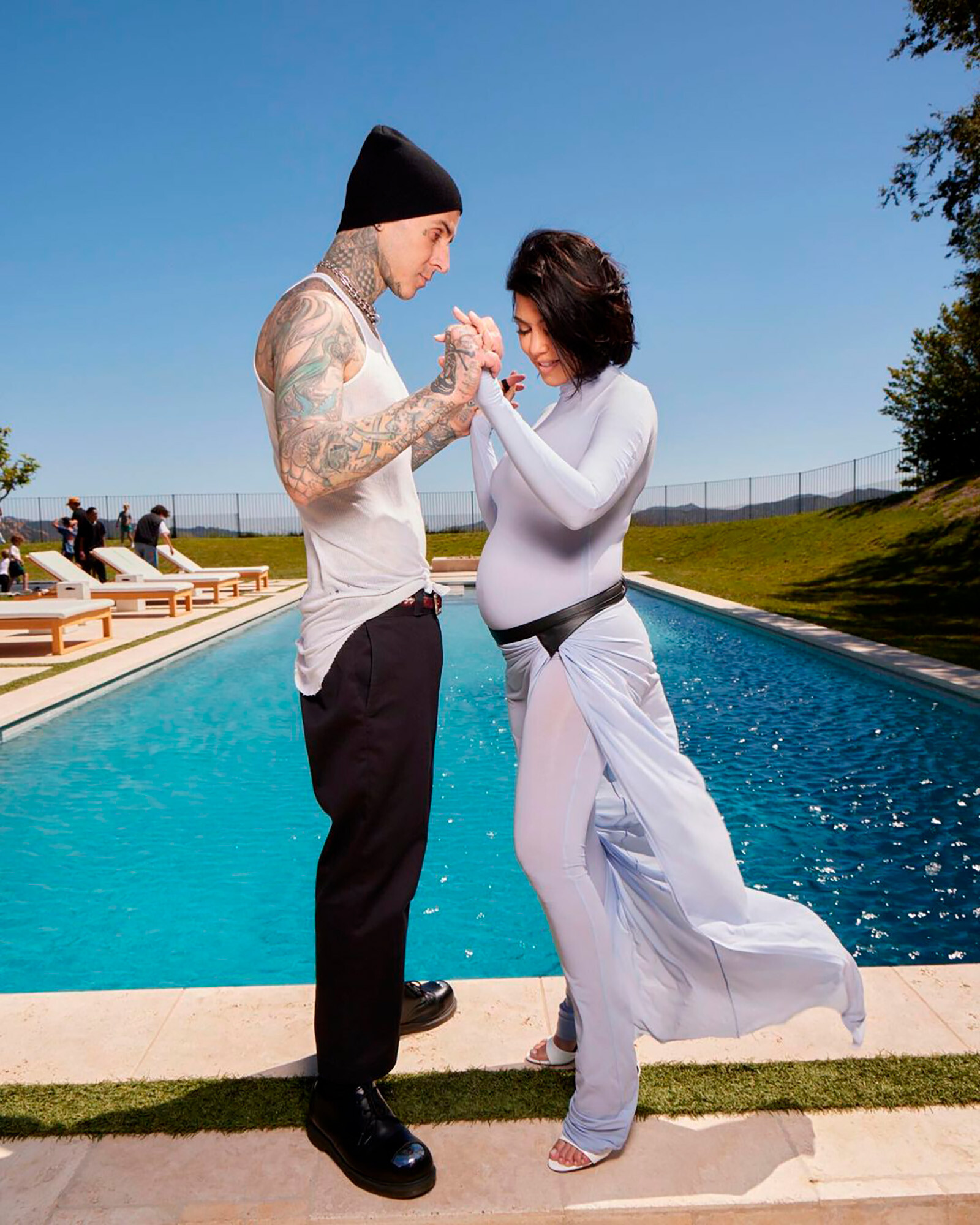 Кортни Кардашьян с мужем Трэвисом Баркером