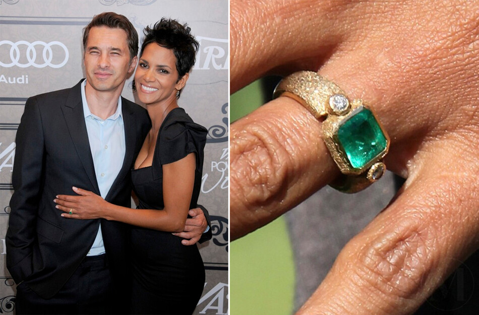 Холли Берри и Оливье Мартинес с помолвочным кольцом, 2012