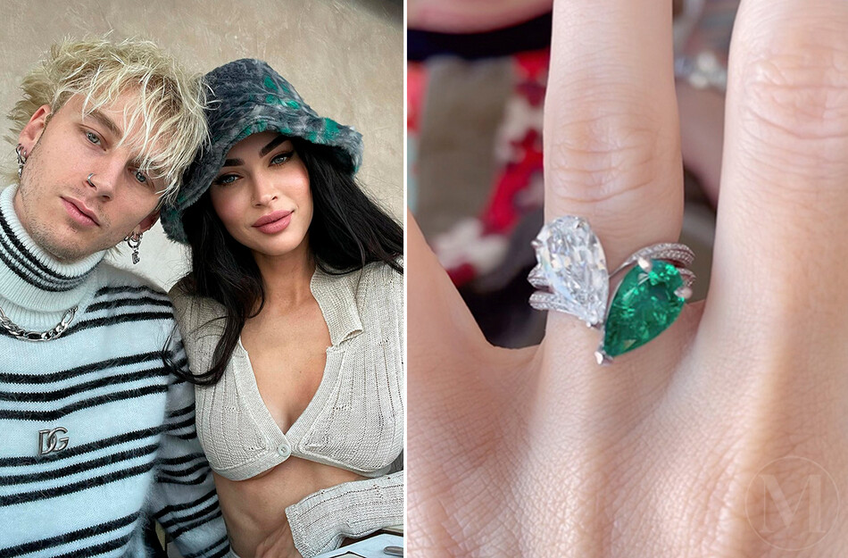 Колсон Бэйкер и Меган Фокс с помолвочным кольцом, 2022