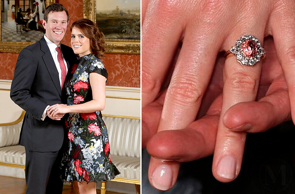 Принцесса Евгения и Джек Бруксбэнк с помолвочным кольцом, 2018