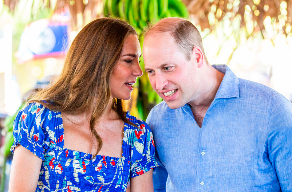 Герцог и герцогиня Кембриджские во время королевского тура по Карибскому морю, 2022