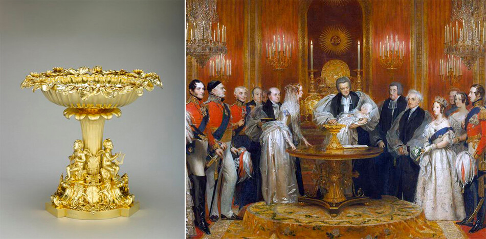 «Купель с лилиями» или Купель Лили на крестинах Виктории, королевской принцессы, в 1841 году