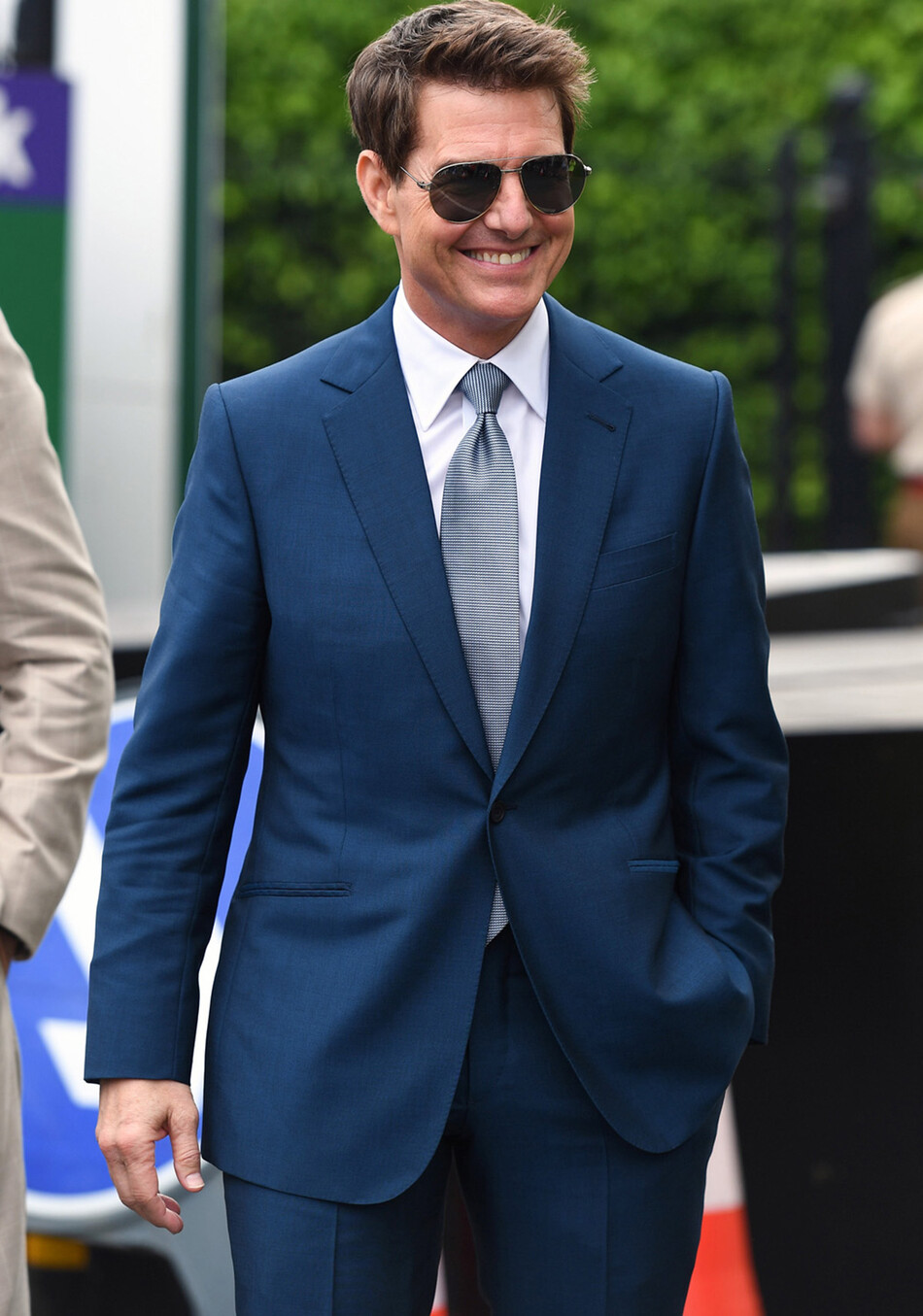 Том Круз на 12-м дне чемпионата Уимблдона по теннису 10 июля 2021 года в Лондоне, Англия