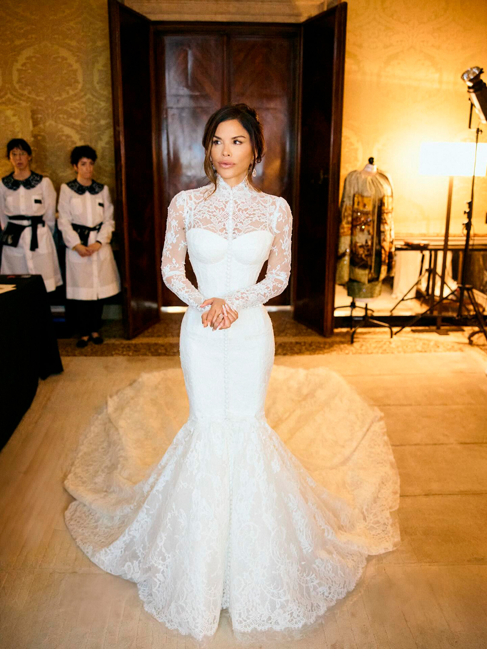 Лорен Санчес в свадебном платье от Dolce & Gabbana