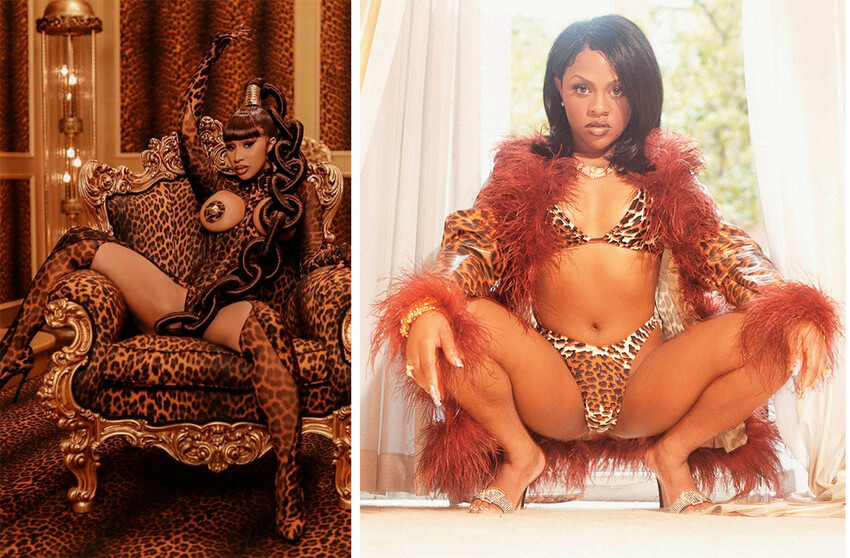 Карди Би в боди Mugler и Лил Ким